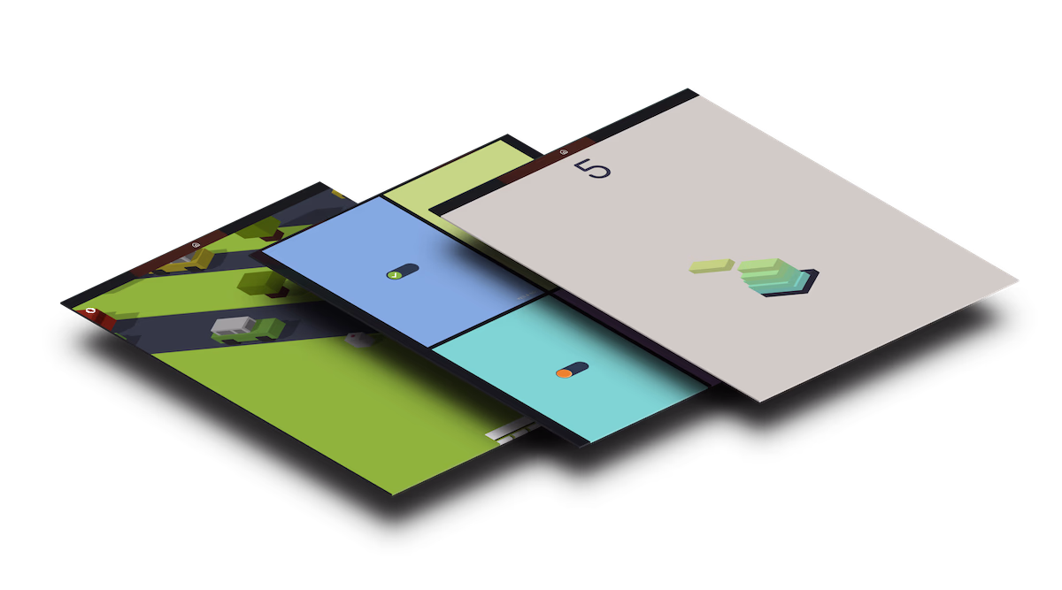 Screens showing phone, tablet and desktop views of our website